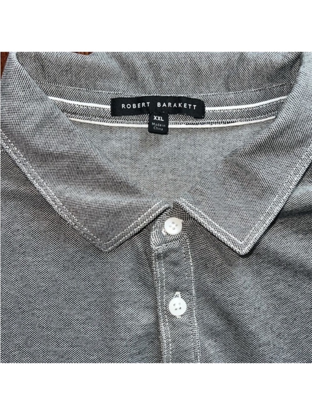 2 Bundle Robert Barakett Heather Polo Shirts - 1 Blue & 1 Gray. Size XXL - Picture 3 of 4